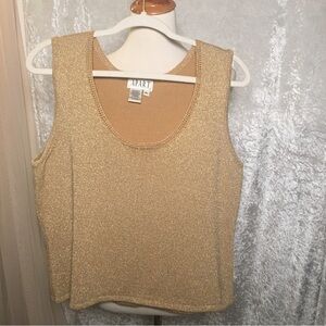 Apart Impressions Gold Knit Tank Top Size XL